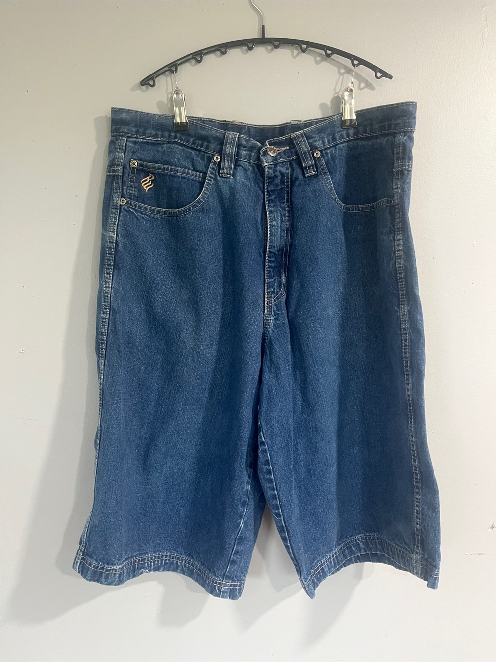 Rocawear Men's Dark Blue Denim Jean Shorts 36